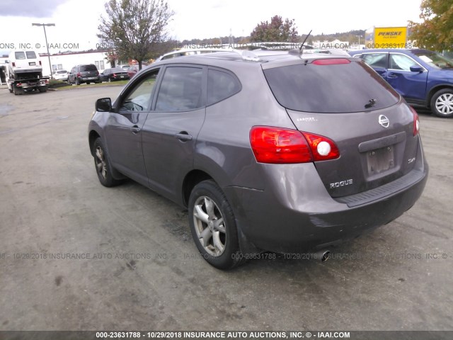 JN8AS58V48W405139 - 2008 NISSAN ROGUE S/SL Pewter photo 3