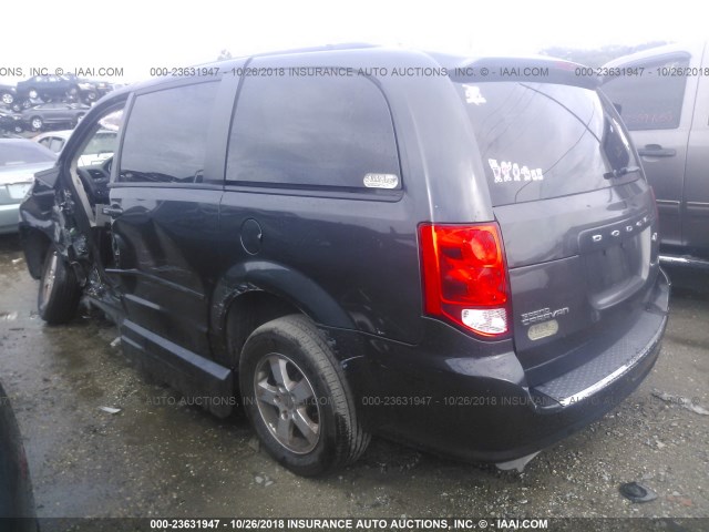 2C4RDGCG1CR329748 - 2012 DODGE GRAND CARAVAN SXT GRAY photo 3