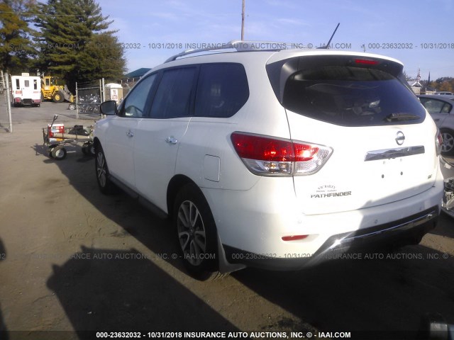 5N1AR2MN0FC665060 - 2015 NISSAN PATHFINDER S/SV/SL/PLATINUM WHITE photo 3