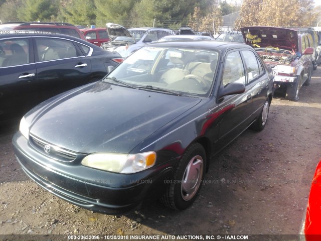 1NXBR12E3XZ172437 - 1999 TOYOTA COROLLA VE/CE/LE GREEN photo 2