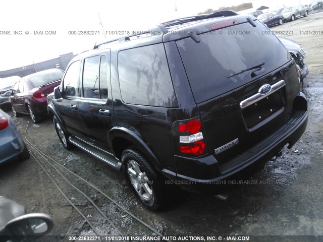 1FMEU63E99UA23945 - 2009 FORD EXPLORER XLT BLACK photo 3