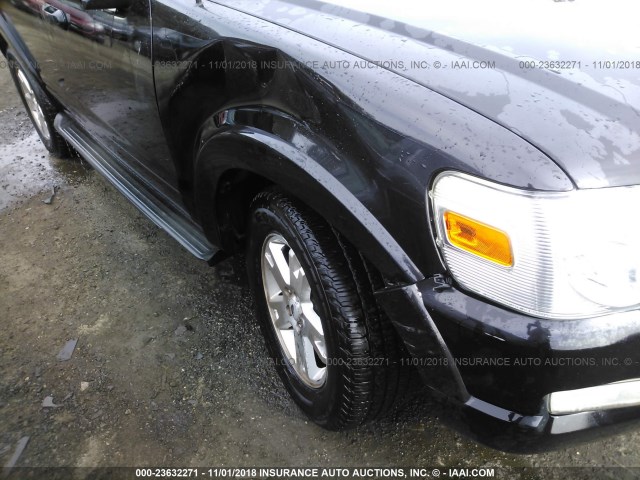 1FMEU63E99UA23945 - 2009 FORD EXPLORER XLT BLACK photo 6