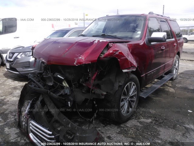 5LMJJ2HT7HEL02615 - 2017 LINCOLN NAVIGATOR SELECT Қызыл фото 2
