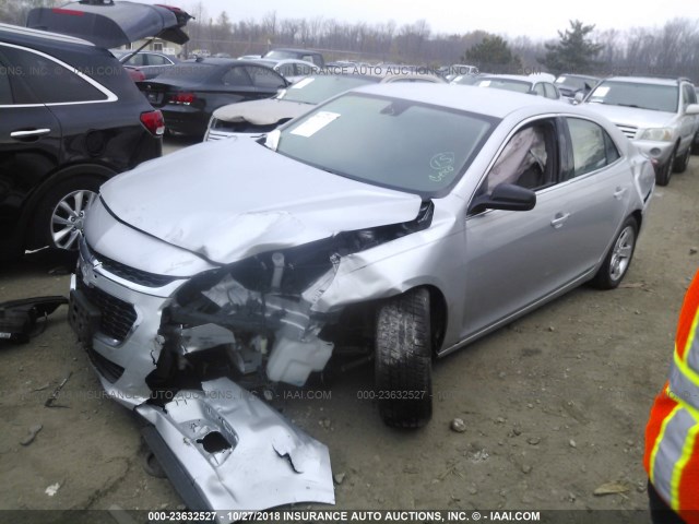 1G11B5SLXFF152188 - 2015 CHEVROLET MALIBU LS SILVER photo 2