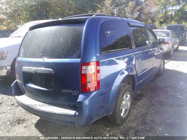 2D4RN5D10AR106449 - 2010 DODGE GRAND CARAVAN SXT BLUE photo 4