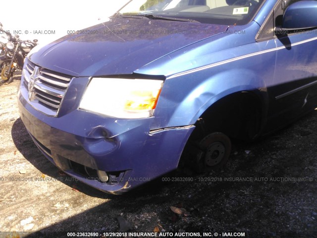 2D4RN5D10AR106449 - 2010 DODGE GRAND CARAVAN SXT BLUE photo 6