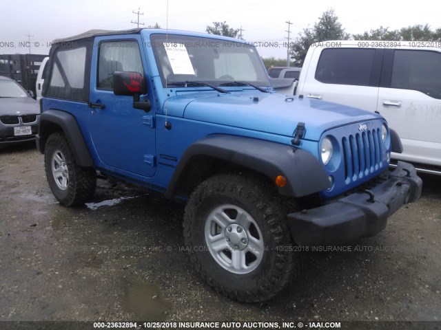 1C4AJWAG4GL308295 - 2016 JEEP WRANGLER SPORT 蓝色 照片 1