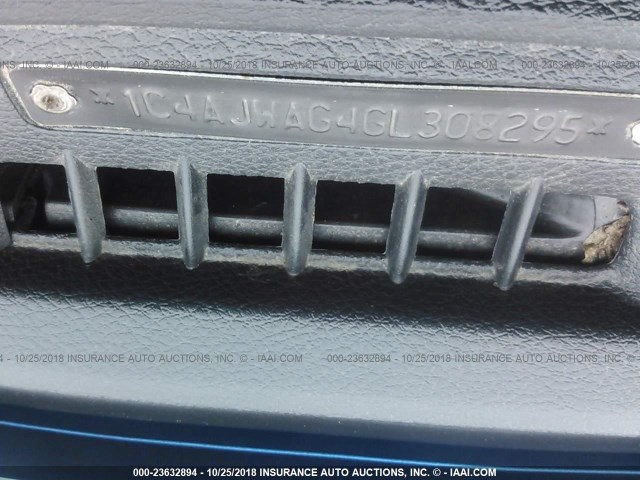 1C4AJWAG4GL308295 - 2016 JEEP WRANGLER SPORT 蓝色 照片 9