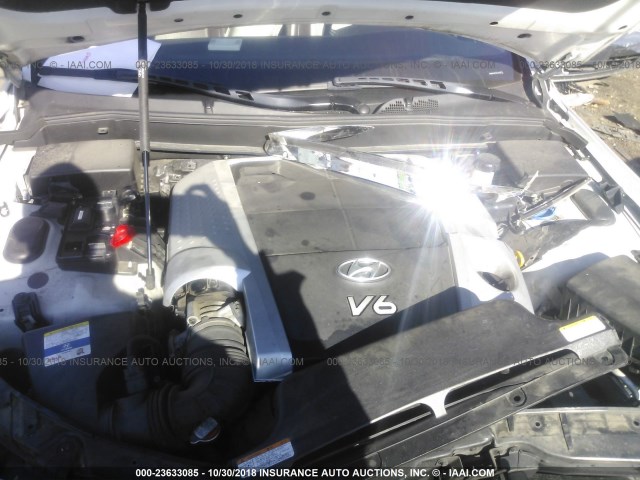 KMHGC4DE7BU135339 - 2011 HYUNDAI GENESIS 3.8L WHITE photo 10