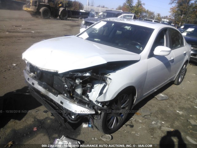 KMHGC4DE7BU135339 - 2011 HYUNDAI GENESIS 3.8L WHITE photo 2