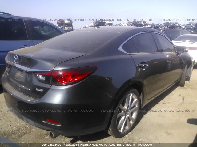 JM1GJ1T50F1202199 - 2015 MAZDA 6 TOURING GRAY photo 4