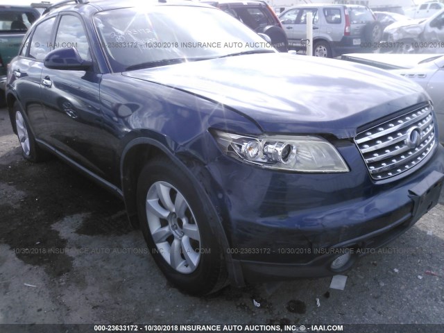 JNRAS08U85X101582 - 2005 INFINITI FX35 BLUE photo 6