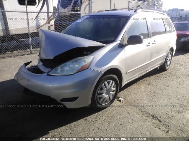 5TDZK23C27S061683 - 2007 TOYOTA SIENNA CE/LE SILVER photo 2