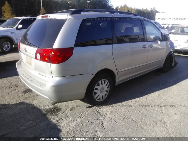 5TDZK23C27S061683 - 2007 TOYOTA SIENNA CE/LE SILVER photo 4