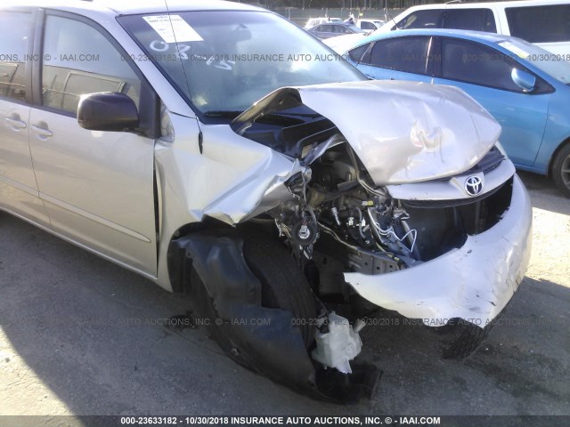 5TDZK23C27S061683 - 2007 TOYOTA SIENNA CE/LE SILVER photo 6