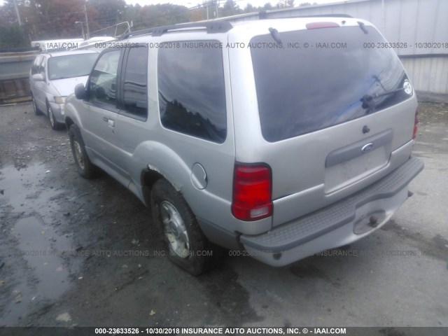 1FMZU70E53UA07602 - 2003 FORD EXPLORER SPORT SILVER photo 3