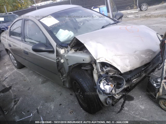 1B3ES26CX3D238014 - 2003 DODGE NEON SE TAN photo 1