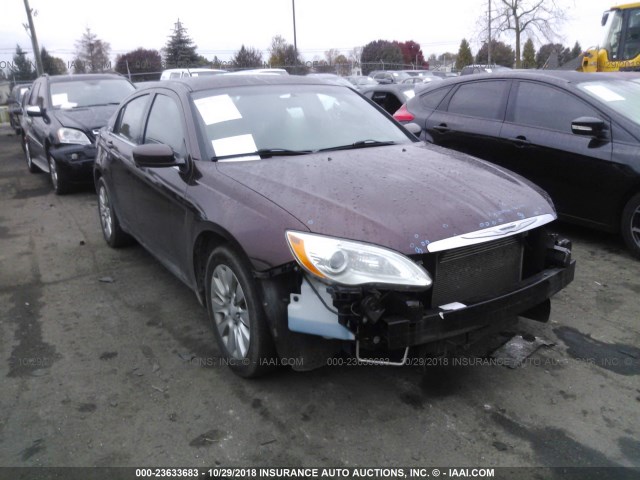 1C3CCBAB0DN641758 - 2013 CHRYSLER 200 LX BROWN photo 1