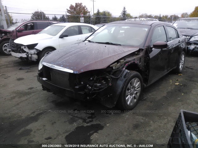 1C3CCBAB0DN641758 - 2013 CHRYSLER 200 LX BROWN photo 2