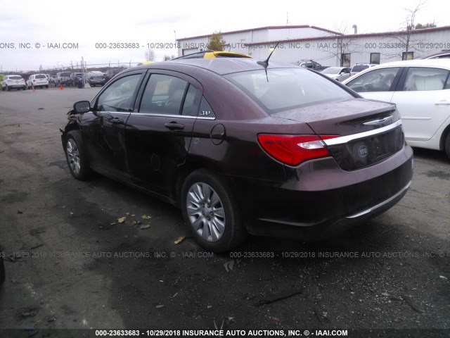 1C3CCBAB0DN641758 - 2013 CHRYSLER 200 LX BROWN photo 3