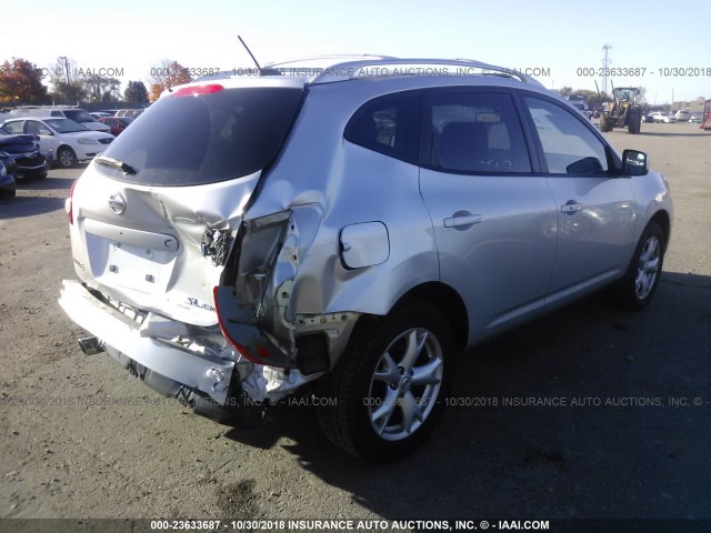 JN8AS58V88W134991 - 2008 NISSAN ROGUE S/SL SILVER photo 4