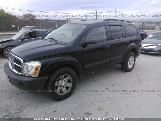 1D4HB38N85F613828 - 2005 DODGE DURANGO ST BLACK photo 2