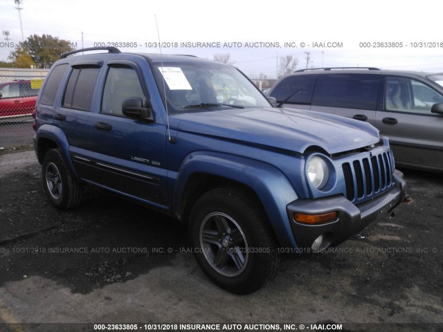 1J4GL48K24W176810 - 2004 JEEP LIBERTY SPORT BLUE photo 1