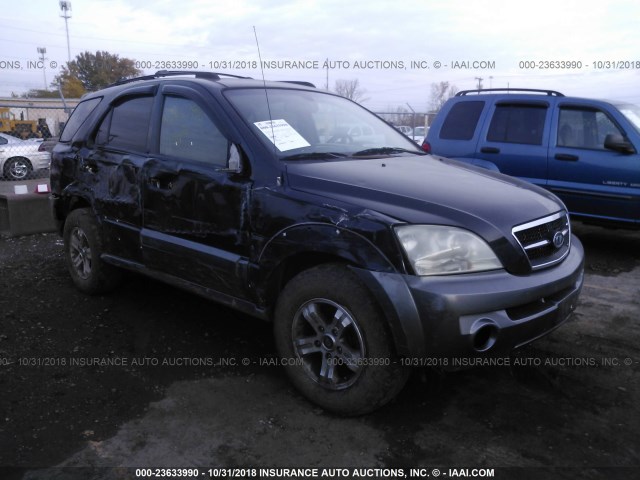 KNDJC733X35152529 - 2003 KIA SORENTO EX/LX BLACK photo 1