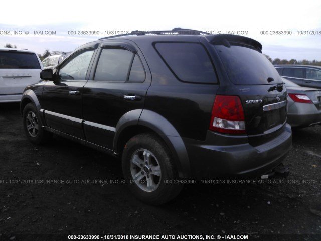 KNDJC733X35152529 - 2003 KIA SORENTO EX/LX BLACK photo 3