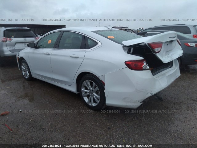 1C3CCCAB5GN133831 - 2016 CHRYSLER 200 LIMITED WHITE photo 3