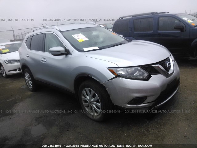 KNMAT2MT5GP724358 - 2016 NISSAN ROGUE S/SL/SV SILVER photo 1