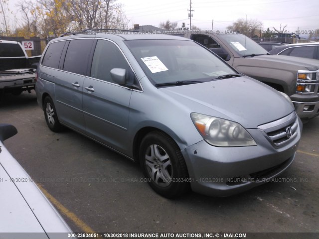 5FNRL38765B096954 - 2005 HONDA ODYSSEY EXL BLUE photo 1