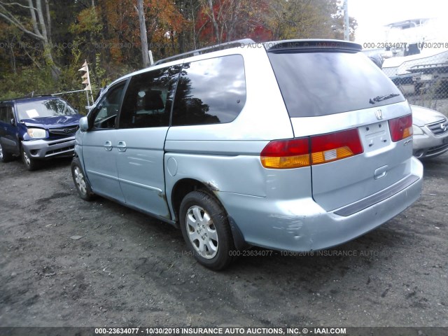 2HKRL18062H585116 - 2002 HONDA ODYSSEY EXL Light Blue photo 3