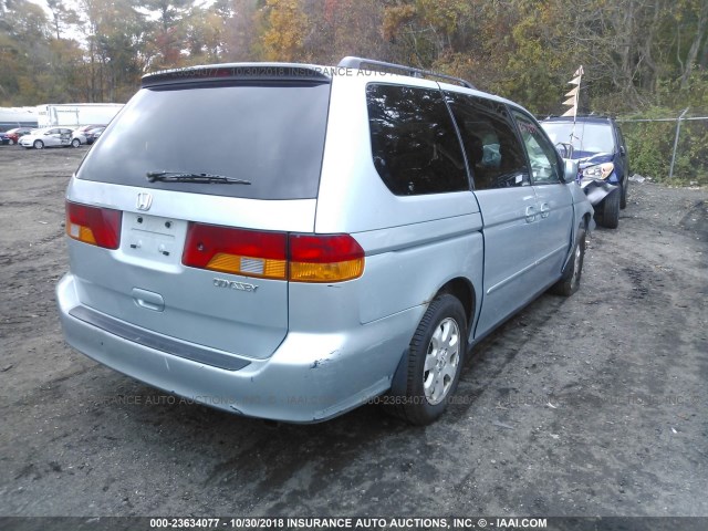 2HKRL18062H585116 - 2002 HONDA ODYSSEY EXL Light Blue photo 4