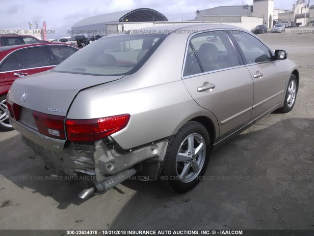 1HGCM56865A042624 - 2005 HONDA ACCORD EX თაფლისფერი ფოტო 4