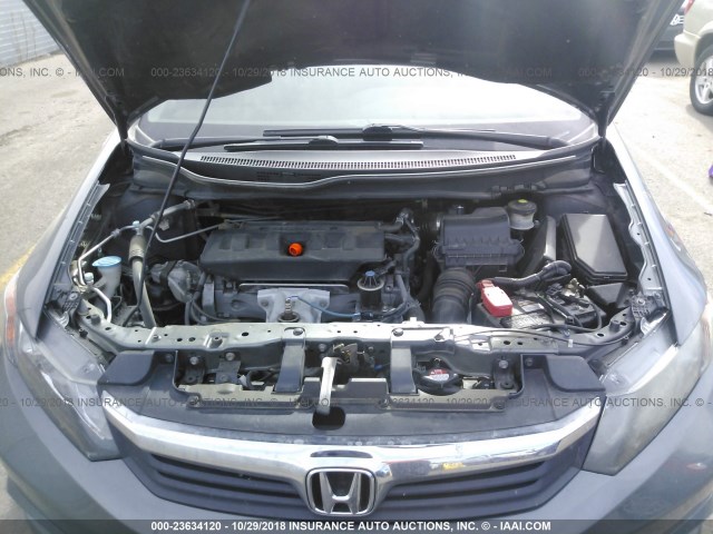 2HGFB2F99CH567492 - 2012 HONDA CIVIC EXL GRAY photo 10