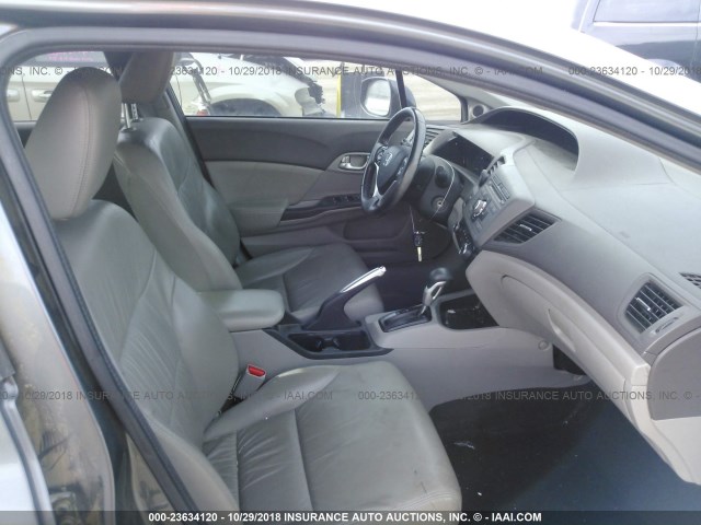 2HGFB2F99CH567492 - 2012 HONDA CIVIC EXL GRAY photo 5