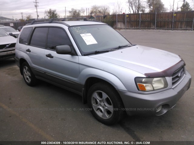 JF1SG65623G704240 - 2003 SUBARU FORESTER 2.5XS SILVER photo 1