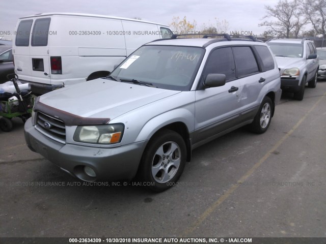 JF1SG65623G704240 - 2003 SUBARU FORESTER 2.5XS SILVER photo 2