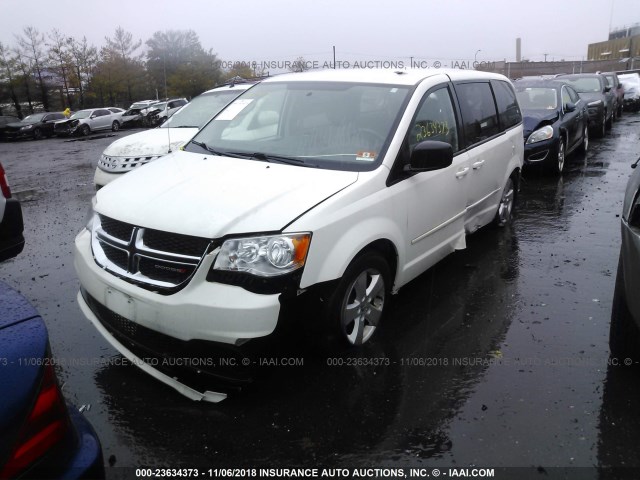 2C4RDGBGXDR617402 - 2013 DODGE GRAND CARAVAN SE WHITE photo 2