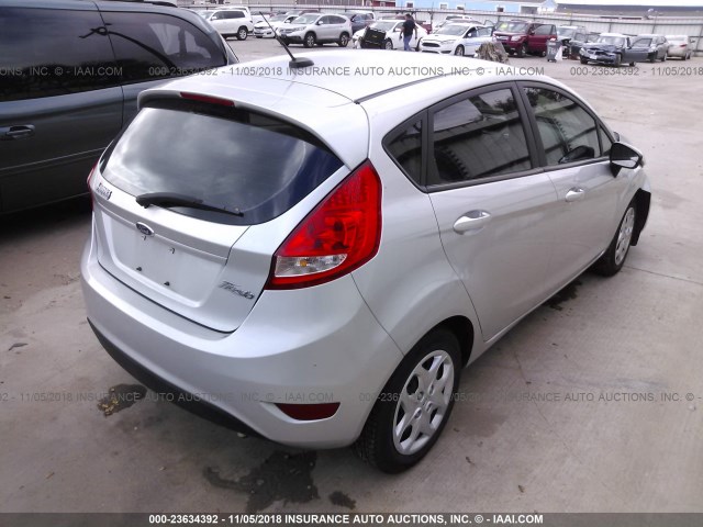 3FADP4TJ1CM161568 - 2012 FORD FIESTA S SILVER photo 4