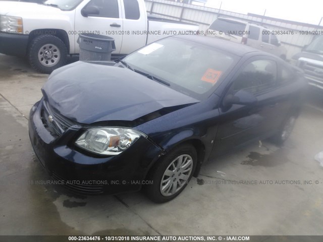 1G1AT18H697252375 - 2009 CHEVROLET COBALT LT BLUE photo 2