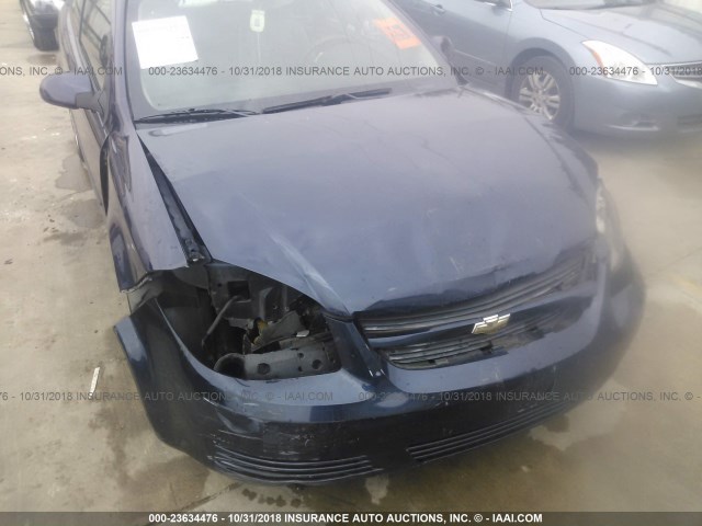 1G1AT18H697252375 - 2009 CHEVROLET COBALT LT BLUE photo 6