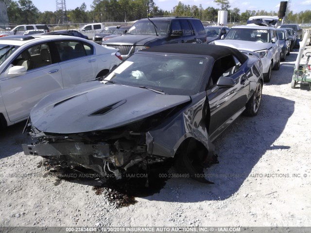 1G1FF3D78H0201005 - 2017 CHEVROLET CAMARO SS GRAY photo 2