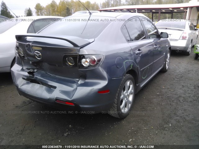 JM1BK323781786428 - 2008 MAZDA 3 S GRAY photo 4