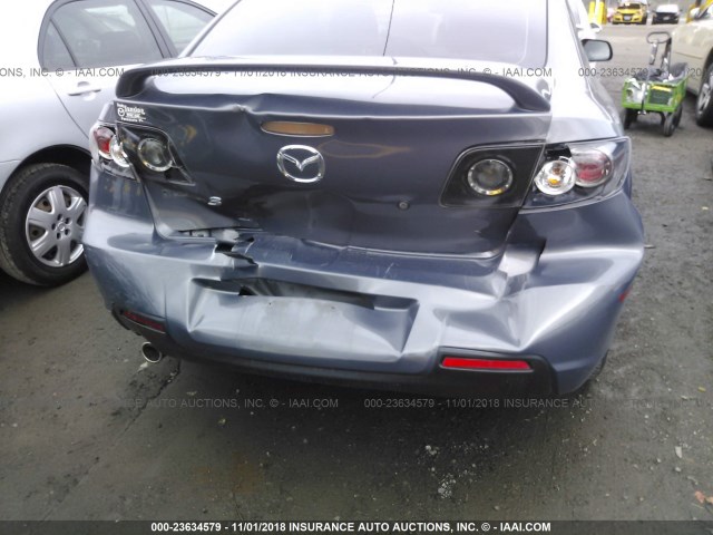 JM1BK323781786428 - 2008 MAZDA 3 S GRAY photo 6