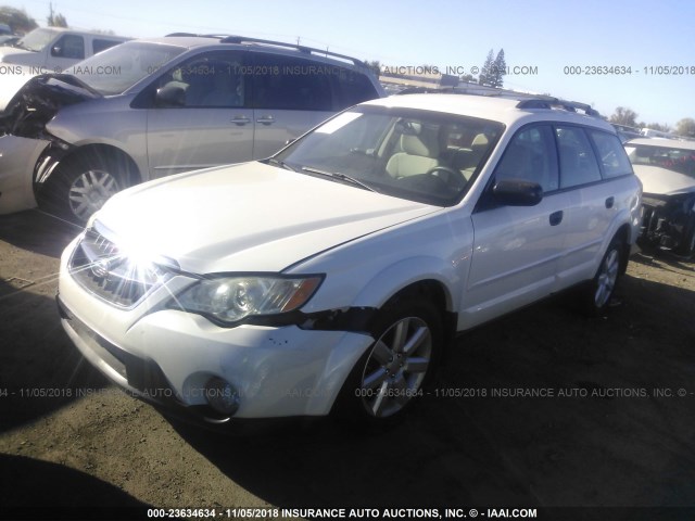 4S4BP61C187335282 - 2008 SUBARU OUTBACK 2.5I WHITE photo 2