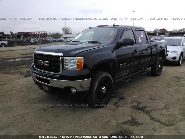 1GT121C81BF107869 - 2011 GMC SIERRA K2500 SLT BLACK photo 2