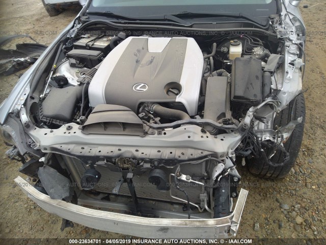 JTHBE1D27F5022213 - 2015 LEXUS IS 350 SILVER photo 10