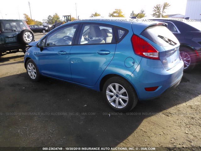 3FADP4EJ9CM110607 - 2012 FORD FIESTA SE BLUE photo 3